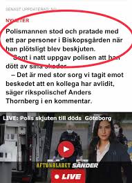 Under den sena onsdagskvällen sköts en ung polisman. 4 Su Ykzz6tlm