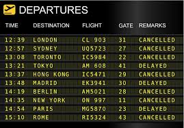 信用卡附加保險系列 trip protection 旅遊延誤 取消篇 departures board cancelled flight delayed flight
