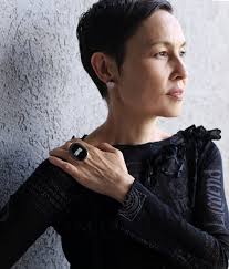 Adjustable Black and Silver Glass Ring