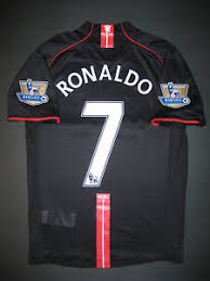 Manchester united cristiano ronaldo nike black jersey 2007. 2007 2008 Nike Manchester United Cristiano Ronaldo Jersey Shirt Kit Away Black Ebay