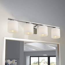 This bathroom vanity light may be mounted as an uplight or downlight. Buy Emliviar 4 Light Bathroom Vanity Light Fixture Brushed Nickel Finish With White Frosted Glass Shade 21002 4b Online In Vietnam B07l9zbhjl