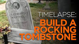 Timelapse Diy Rocking Halloween Tombstone Youtube Halloween Tombstones Tombstone Diy Moving