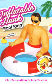 Inflatable Hunk Pool Ring Outdoor Bachelorette Party Ideas Bachelorette Pool Party Decorations Bachelorette Pool Party Barbie Bachelorette