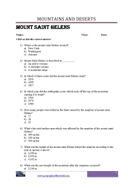 Mt Saint Helens Teaching Worksheet Saint Helens Mountain History Worksheets Geography Worksheets Social Studies Worksheets
