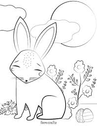 Rabbit coloring pages for kids. Free Printable Easter Bunny Coloring Page Favecrafts Com