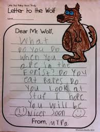The Wolf That Fell In Love With Little Red Riding Hood English Letter To The Wolf Little Red Riding Hood Writing First Grade Writing Writing School 2nd Grade Writing