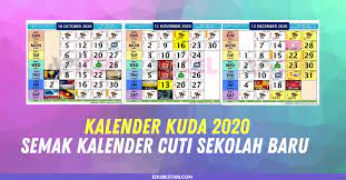 Antara perkara yang menjadi carian bagi netizen di malaysia menjelang 2020 adalah bilakah cuti umum dan cuti sekolah. Kalender Kuda 2020 Semak Kemaskini Kalender Cuti Sekolah Baru Edu Bestari