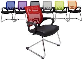 Leather Mesh Color Burst Guest Reception Chairs Chair Guest Chair Office Guest Chairs