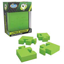 A brain teaser is a form of puzzle that requires thought to solve. 4 Piece Jigsaw Thinkfun