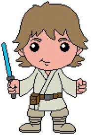 Star Wars Luke Skywalker Ultimate Chibi 15 Inch Plastic Canvas Catalog Item By Michael Kramer Starwars Canvas Star Wars Comics Canvas Patterns