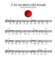 J Ai Un Gros Nez Rouge Partition Gratuite Partitions Ukulele Guitare Enfant Partition Musique