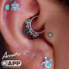 The Eden Pear From Bvla Looking Snug And Cozy In This Healing Daith By Joe Amanda S Got A Be Daith Piercing Jewelry Pretty Ear Piercings Unique Ear Piercings