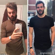 Use shaving cream or baby oil with a sharp razor on the shaft. Amazing Beard Transformations Show Importance Of Maintaining Facial Hair Daily Mail Online