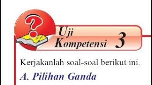 Uji Kompetensi 3 Mtk Kelas 8 K13 I Pilihan Ganda 1 15 Youtube