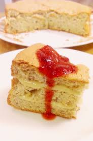 Hazelnut Sponge Cake With Creme Patissiere And Strawberry Reduction Desserts Creme Patissiere Food