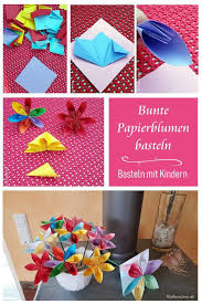 Papierblumen Basteln Papierblumen Basteln Muttertag Basteln Blumen Basteln Aus Papier