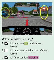 Welche Verhalten Ist Richtig Ich Muss Den Radfahrer Durchfahren Lassen Abbiegen 2020 02 07