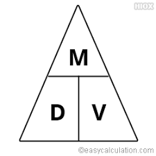 When trying to calculate the volume when being given the m or the mass, and the d or density, hears is the calculations needed for that: Density Mass Volume Calculator Density Mass Volume Magic Triangle