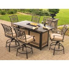 Turn your home in to a local hotspot with ikea's collection of bar and pub furniture. Fire Pit Outdoor Bar Height Dining 7 Piece Set Cast Aluminum Patio Furniture Sunbrella Cushions Outdoor Heating Fire Pits Outdoor Fireplaces Brilliantpala Org