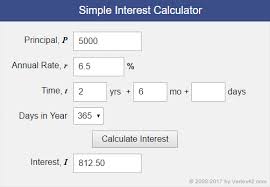 simple interest calculator and formula i prt