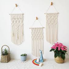 Tassel mobile wall hanging yarn wall hanging handmade home decor diy wall nursery decor crafts decor nursery deco. Set Of 3 Macrame Wall Hanging Tapestry Handmade Woven Boho Wall Art Home Decoration Set Buy Nursery Craft Decoration Art Woven Wall Decor Boho Chic Modern Home Decoration Accessories Amazon Hot Sale Wholesale