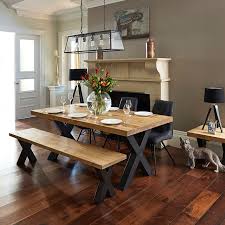 Our reclaimed wood table tops are built to the size and shape that you need using wood salvaged from area buildings. Ragana Reclaimed Timber Dining Table With Bench 3 Dining Chairs