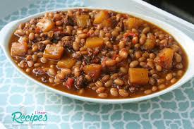 Photos of baked beans with ground beef. Brown Sugar And Pineapple Baked Beans I Heart Recipes