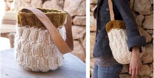 Knitting projects for baskets of all sizes. Wondrous Atlas Knitted Basket Bag Free Knitting Pattern