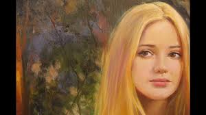 Портрет Маши Сахаровой, живопись маслом, худ. Фания Сахарова