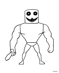 Roblox characters drawings no face : Coloring Pages Roblox Print For Free