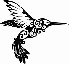 Tribal Hummingbird Design Vinyl Decal Sticker For Yeti Rtic Tumbler Home Garden Home Decor Decals Stickers Bird Silhouette Vinyl Art Bird Wall Decals