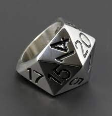 D20 Dice Ring Stainless Steel 20 Sided Jewelry Deco Engagement Ring Art Deco Engagement Ring 14k White Gold Engagement Rings