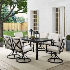 Clarion Outdoor Dining Table And 6 Swivel Chairs In 2020 Outdoor Dining Set Outdoor Dining Table Outdoor Dining