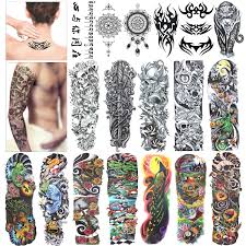 Huge collection, amazing choice, 100+ million high quality, affordable rf and rm images. Amazon Com Full Arm Temporary Tattoo Konsait Extra Temporary Tattoo Black Tattoo Body Stickers For Man Women 18 Sheets Beauty
