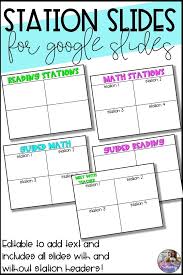 Use These Editable Slides To Display Station Rotations In Your Classroom Slides Included Math Stations Reading Sta Reading Stations Math Stations Guided Math