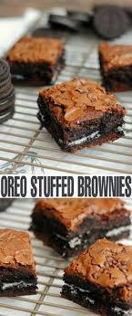Oreo Stuffed Brownies Simple Recipes Desserts Brownie Recipes Chocolate Dessert Recipes
