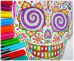 Coloring pages for anywhere you'd like coloring pages for girls, coloring pages for teens, coloring pages for boys. Sugar Skull Coloring Pages Detailed Day Of The Dead Coloring Pages By Thaneeya Mcardle Art Is Fun