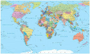 Visually explore the past and the present of this dynamic planet from a satellite's perspective. Political World Map Color World Map World Map Poster World Map