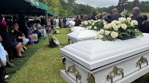 Hundreds of people attended the funeral for the eight children who were  killed in a mass shooting that began as a domestic dispute in Shreveport,  Louisiana. The eight victims have been affectionately