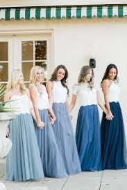Skylar Tulle Skirt Tulle Bridesmaid Dress Two Piece Bridesmaid Dresses Bridesmaid Separates