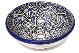 moroccan vessel sink pottery vessel bowl