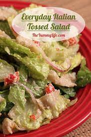 Everyday Italian Tossed Salad Recipe Italian Salad Recipes Pasta House Salad Recipe Italian Salad