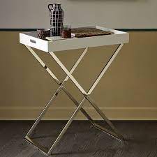 Ralph lauren gavin wood tray stand & bentham plaid butler's tray~a collapsible tray stand lends a timeless, elegant air to the sophisticated home. Tall Butler Tray Stand