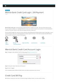 Check spelling or type a new query. Merrick Bank Credit Card Login By Creditwiki Issuu