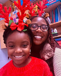 Chase & Nyja invited me to her Class Christmas Party today 🎉🎄🎅🏾 &  Reindeer ears and candy pack landed! Chase and I donated 21 copies of  “Lilly in Valley” @byjamitabrown who is