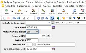 1) na expedição da primeira ctps ao trabalhador. Https Docs Questor Com Br Docs Folha De Pagamento Carteira De Trabalho Digital