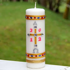 We 39 Ve Been Making Our Own Easter Paschal Candles For Years Now Our Family Lights It On Easter Sunday And Easter Candles Paschal Candle Catholic Easter