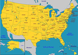Die vereinigten staaten von amerika liegen in nordamerika und setzt sich aus 50 einzelnen bundesstaaten und 16 außengebieten zusammen. Karte Der Usa Mit Den Bundesstaaten