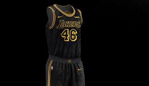 The nike nba city edition jersey features a subtle scale pattern, 16 stars to highlight the team's championships, and kobe's signature above the jock tag. Lakers City Edition Jersey Through The Seasons Basketball Noise Find Your Frequency