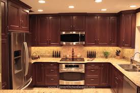 Backsplash With Cherry Cabinets Google Search Cherry Cabinets Kitchen Kitchen Cabinet Door Styles Kitchen Cabinet Styles